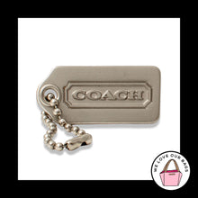 Load image into Gallery viewer, 1.25&quot; VINTAGE COACH BRUSHED Nickel Silver Metal Fob Bag Charm Keychain Hang Tag

