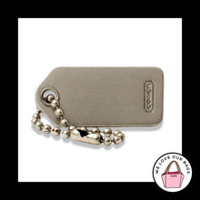 Load image into Gallery viewer, 1.25&quot; VINTAGE COACH BRUSHED Nickel Silver Metal Fob Bag Charm Keychain Hang Tag

