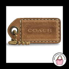 Load image into Gallery viewer, 65th Anniversary COACH Y2K VINTAGE Hang Tag 2.5" Brown Leather Bag Charm Fob
