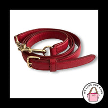 Load image into Gallery viewer, COACH BAG STRAP Red Leather Gold Metal Replacement Purse Crossbody Shoulder

