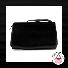 Load image into Gallery viewer, NEW $275 COACH Large FLAP CLUTCH Black Crossgrain Leather Brass Wristlet 38682
