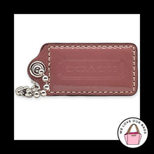Load image into Gallery viewer, COACH HANG TAG 2.5 Mauve Pink Patent Leather Bag Charm Keychain Fob Nickel Large
