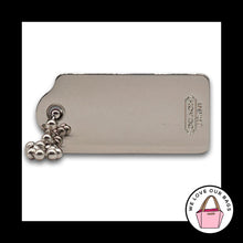 Load image into Gallery viewer, VINTAGE Y2K COACH Hang Tag 2.25 Large Silver Nickel Metal Bag Charm Keychain Fob
