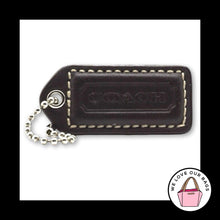 Load image into Gallery viewer, COACH Y2K VINTAGE Hang Tag Bag 2" Charm Keychain Fob Dark Brown Leather Medium
