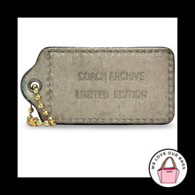 Load image into Gallery viewer, XL 3" COACH Archive Horse Carriage Hang Tag Gold Leather Bag Charm Keychain Fob
