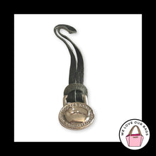 Load image into Gallery viewer, VINTAGE Y2K DOONEY &amp; BOURKE Silver Nickel Duck Black Leather Bag Charm Hang Tag
