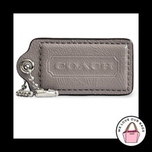 Load image into Gallery viewer, COACH HANG TAG 2.5" Taupe Gray Patent Leather Bag Charm Keychain Fob Large

