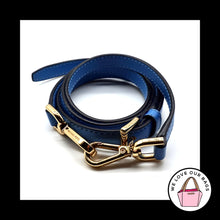 Load image into Gallery viewer, New MICHAEL KORS 45-52&quot; Blue LEATHER Brass REPLACEMENT Bag Purse Crossbody Strap
