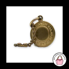 Load image into Gallery viewer, COACH Y2K VINTAGE Round Disc Bag Charm Hang Tag Keychain Fob Gold Brass Metal
