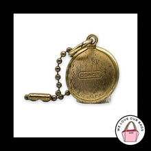 Load image into Gallery viewer, COACH Y2K VINTAGE Round Disc Bag Charm Hang Tag Keychain Fob Gold Brass Metal
