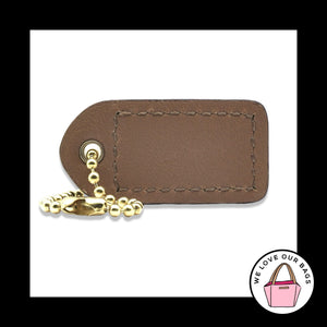 1.5" Y2K VINTAGE COACH Camel Suede Brown Leather Fob Bag Charm Keychain Hang Tag