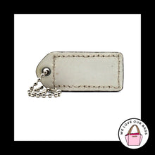 Load image into Gallery viewer, 2&quot; Y2K VINTAGE COACH Acorn Brown White Leather Fob Bag Charm Keychain Hang Tag
