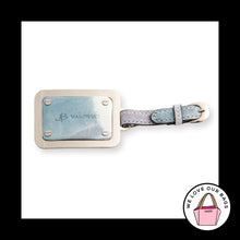 Load image into Gallery viewer, B. MAKOWSKY Tie Dyed Bag Charm Silver Metal Leather Buckle Hang Tag Keychain Fob
