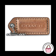 Load image into Gallery viewer, COACH Y2K VINTAGE Hang Tag 2" Natural Saddle Brown Leather Bag Charm Keychain

