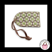 Load image into Gallery viewer, FOSSIL LUGGAGE ID Key Silver Brown Leather Strap Bag Charm Hang Tag Keychain Fob
