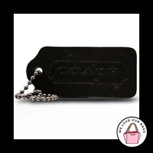 Load image into Gallery viewer, COACH VINTAGE DOUBLESIDED Hang Tag Bag Charm Keychain Fob Grey Gray Leather
