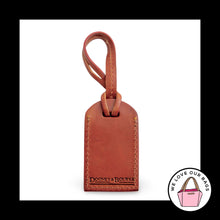 Load image into Gallery viewer, VINTAGE Y2K DOONEY &amp; BOURKE Brown Leather ID Luggage Bag Charm Hang Tag Fob
