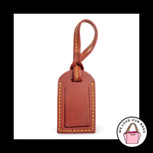 Load image into Gallery viewer, VINTAGE Y2K DOONEY &amp; BOURKE Brown Leather ID Luggage Bag Charm Hang Tag Fob
