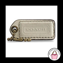Load image into Gallery viewer, COACH 65TH ANNIVERSARY HangTag 2" Bone Leather Bag Charm Keychain Antique Brass
