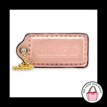 Load image into Gallery viewer, COACH HANG TAG 2" Pink Patent Leather Bag Charm Keychain Fob Brass Medium
