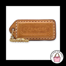 Load image into Gallery viewer, COACH Y2K VINTAGE Hang Tag 2" Saddle Brown Leather Bag Charm Keychain Fob Medium
