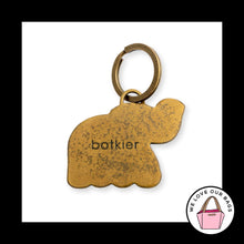 Load image into Gallery viewer, VINTAGE BOTKIER ELEPHANT Gold Brass Metal Leather Bag Charm HangTag Keychain Fob
