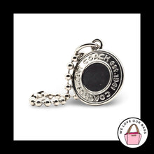 Load image into Gallery viewer, Y2K COACH 65th Anniversary Hang Tag Medallion Disc Silver Nickel Metal Bag Charm
