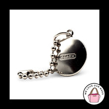 Load image into Gallery viewer, Y2K COACH 65th Anniversary Hang Tag Medallion Disc Silver Nickel Metal Bag Charm
