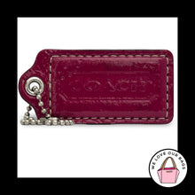 Load image into Gallery viewer, COACH HANG TAG 2.5" Pink Patent Leather Bag Charm Keychain Fob Nickel Large
