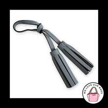 Load image into Gallery viewer, COACH LEGACY Double Tassel Hang Tag Strap Blue Leather Bag Charm Keychain Fob
