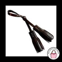 Load image into Gallery viewer, VINTAGE Y2K COACH Brown Leather Tassel Strap Bag Charm Hang Tag Keychain Fob
