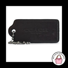 Load image into Gallery viewer, COACH HANG TAG 2.25" Dark Brown Leather Bag Charm Keychain Fob New York Gunmetal
