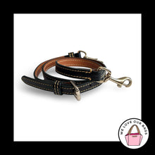 Load image into Gallery viewer, DOONEY &amp; BOURKE BAG Strap Black &amp; Brown Leather Replacement Purse Shoulder
