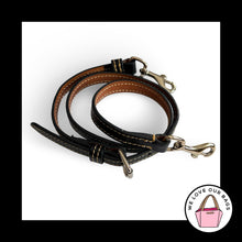 Load image into Gallery viewer, DOONEY &amp; BOURKE BAG Strap Black &amp; Brown Leather Replacement Purse Shoulder

