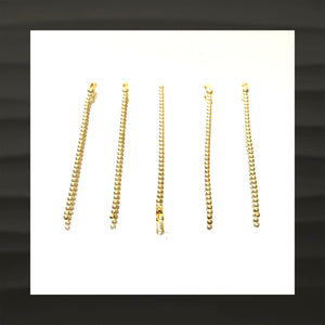 5 pc LOT 4" Gold Brass BALL CHAIN 2.4mm Great for COACH Bag Charm Fob Hang Tag