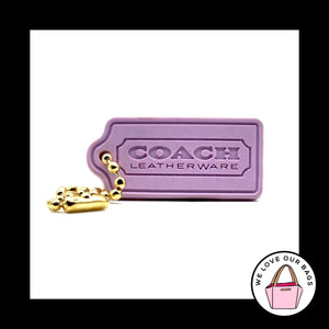 1.5" COACH LEATHERWARE Purple SILICONE RUBBER Fob Bag Charm Keychain Hang Tag