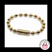 Load image into Gallery viewer, New COACH 4" BALL CHAIN Bright Brass Bag Hang Tag Charm Fob Embossed 3.2mm Metal
