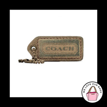 Load image into Gallery viewer, 2&quot; VINTAGE COACH Camel Suede Saddle Antique Brass Bag Charm Keychain Hang Tag
