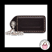 Load image into Gallery viewer, 2.5&quot; Large Y2K VINTAGE COACH Brown Leather Key Fob Bag Charm Keychain Hang Tag
