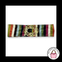 Load image into Gallery viewer, Rare Y2K VINTAGE COACH LEGACY Sash Belt 65th Anniversary Stripe Buckle Leather

