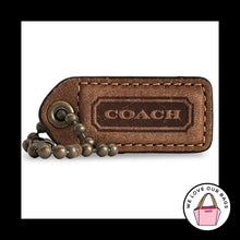 Load image into Gallery viewer, Special Edition 2004 COACH Y2K VINTAGE HangTag Brown Leather Bag Charm Fob Brass
