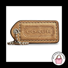 Load image into Gallery viewer, COACH Y2K VINTAGE Hang Tag 2" Camel Brown Leather Bag Charm Keychain Fob Medium
