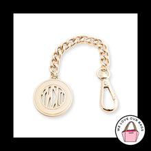 Load image into Gallery viewer, Y2K Vintage DKNY DONNA KAREN Cutout Gold Chain Bag Charm Hang Tag Keychain Fob
