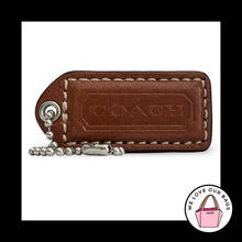 Load image into Gallery viewer, COACH Y2K VINTAGE Hang Tag 2" British Tan Brown Leather Bag Charm Keychain Fob
