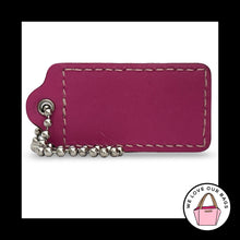 Load image into Gallery viewer, COACH HANG TAG 2.5" Natural Saddle Brown &amp; Pink Leather Bag Charm Keychain Fob
