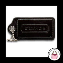 Load image into Gallery viewer, COACH HANG TAG 2.5" Bag Charm Keychain Fob Mahogany Brown Leather Nickel Large
