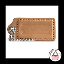 Load image into Gallery viewer, COACH HANG TAG 2.5" Vachetta Natural Brown Leather Bag Charm Keychain Fob Large
