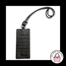 Load image into Gallery viewer, Y2K Vintage FOSSIL KEY Black Leather Strap Loop Bag Charm Hang Tag Keychain Fob
