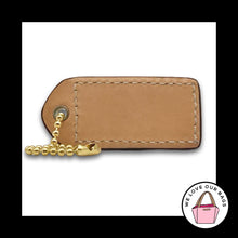 Load image into Gallery viewer, COACH Y2K VINTAGE Hang Tag Bag Charm Keychain Fob Black Leather Brass 2" Medium
