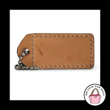 Load image into Gallery viewer, COACH Y2K VINTAGE Hang Tag 2" Blue Leather Bag Charm Keychain Fob Nickel Medium
